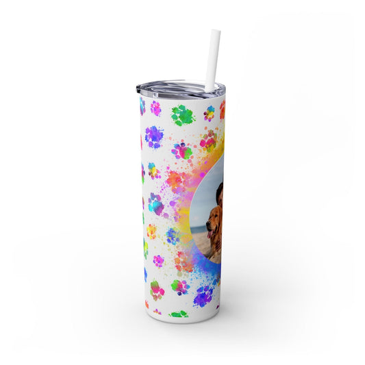 Ink and Charms Designs Tumbler Glossy / White / 20oz Dog lovers Skinny Tumbler with Straw, 20oz