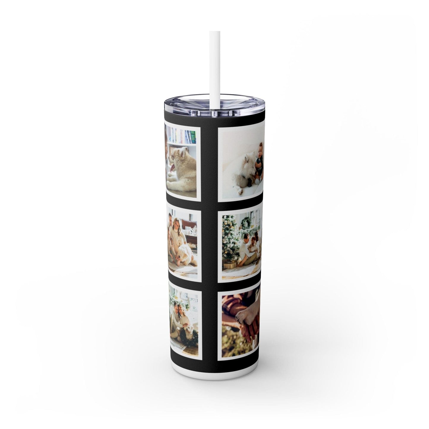 Printify Tumbler Glossy / White / 20oz Tumbler with Dog Photos for Dog Lovers