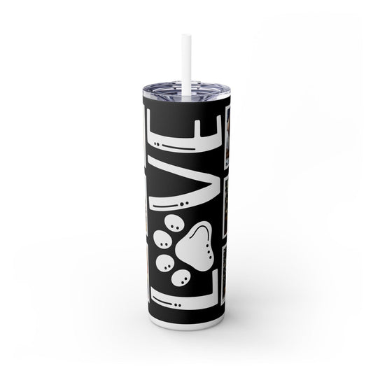 Printify Tumbler Glossy / White / 20oz Tumbler with Dog Photos for Dog Lovers
