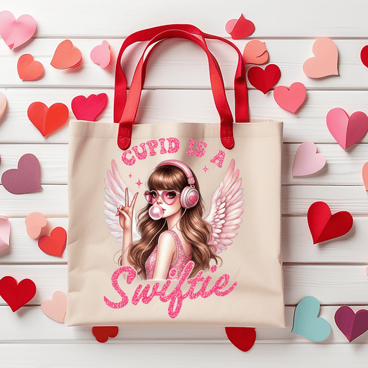 Ink and Charms Designs Cupid is Sweftie Tote Bag