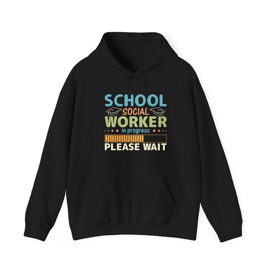 Ink and Charms Designs Hoodie Black / S Unisex Heavy Blend Hoodie - Social Worker in progress – Comfort and Style for Any Season!