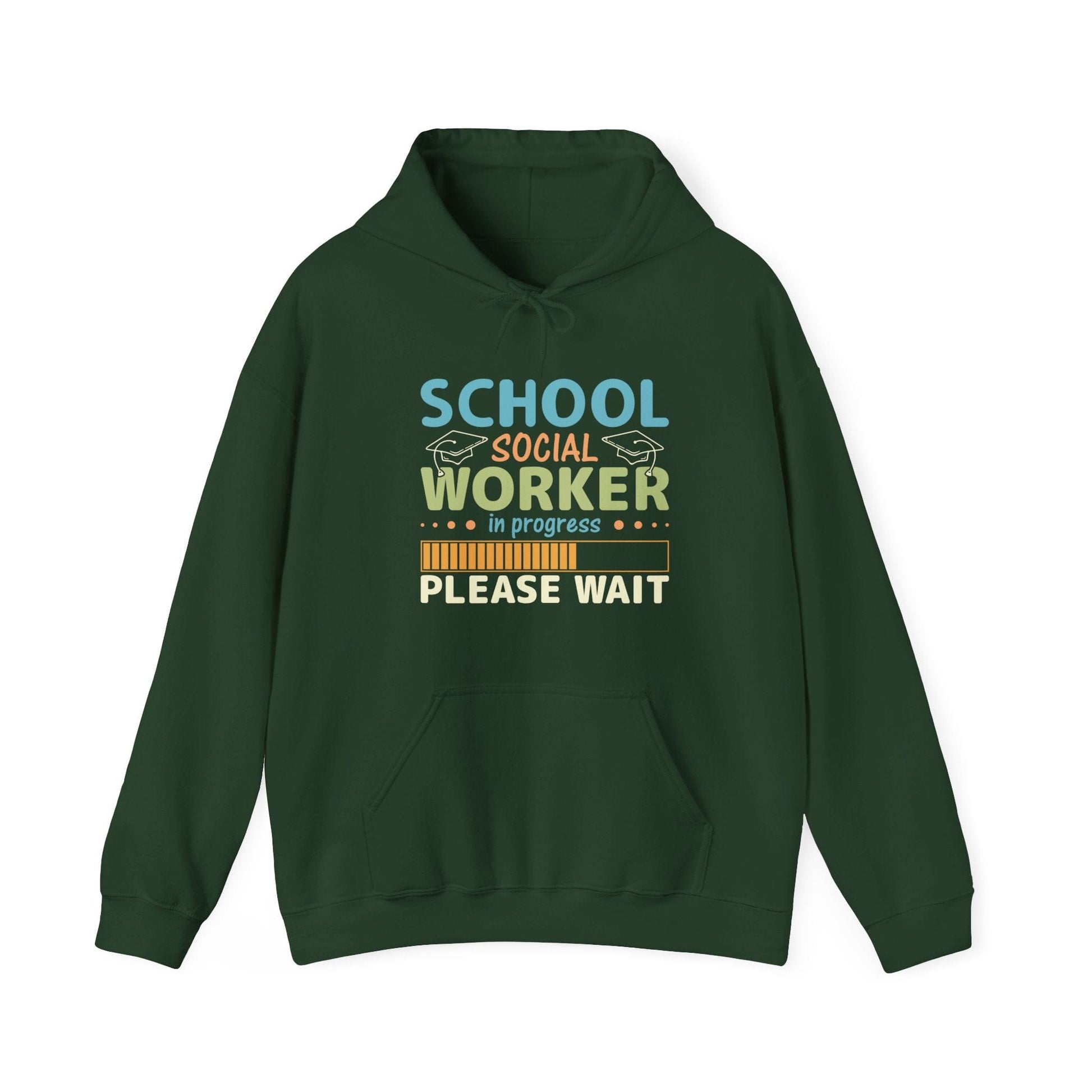 Ink and Charms Designs Hoodie Forest Green / S Unisex Heavy Blend Hoodie - Social Worker in progress – Comfort and Style for Any Season!