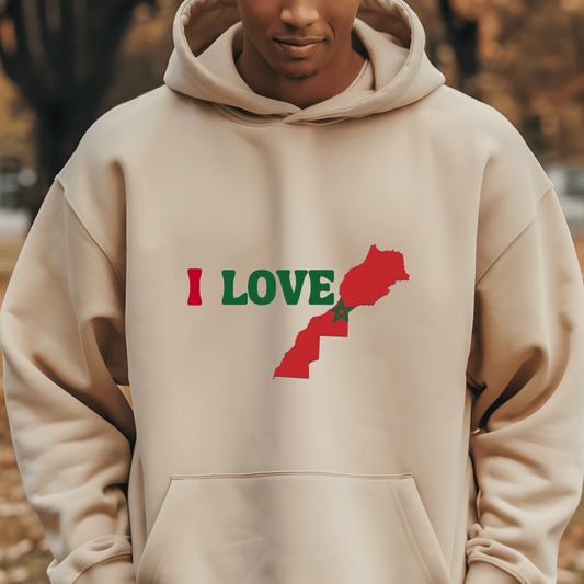 Ink and Charms Designs Hoodies Beige / S 🕌❤️ Show Your Love for Morocco in Style! ❤️🕌