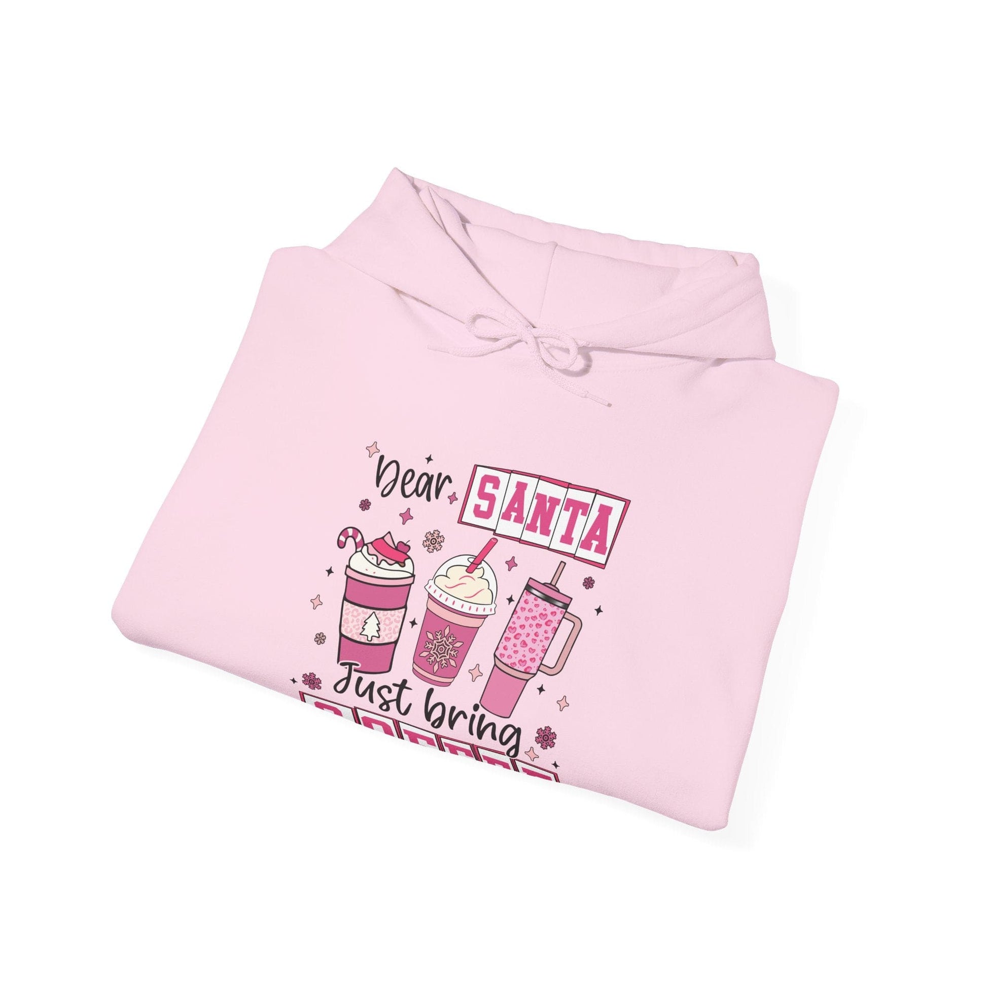 Ink and Charms Designs Hoodie Coffee Lover Hoodie - Dear Santa Just Bring Coffee