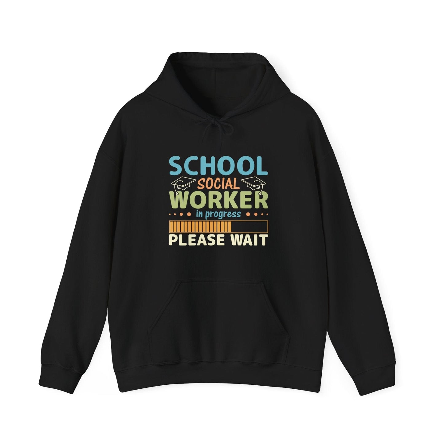 Ink and Charms Designs Hoodie Hooded Sweatshirt School Social Worker in Progress