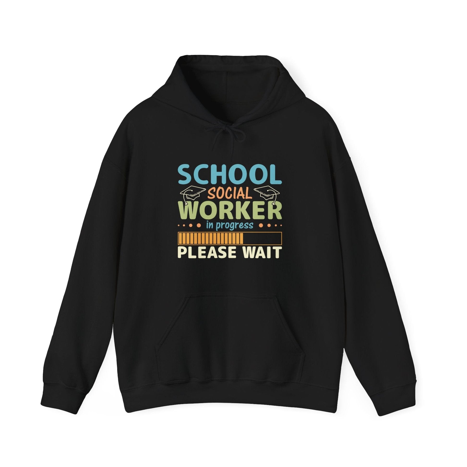 Ink and Charms Designs Hoodie Hooded Sweatshirt School Social Worker in Progress