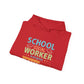 Ink and Charms Designs Hoodie Red / S Hooded Sweatshirt School Social Worker in Progress