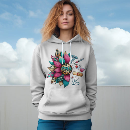 Ink and Charms Designs Hoodie Sunflower Medical Team Hoodie