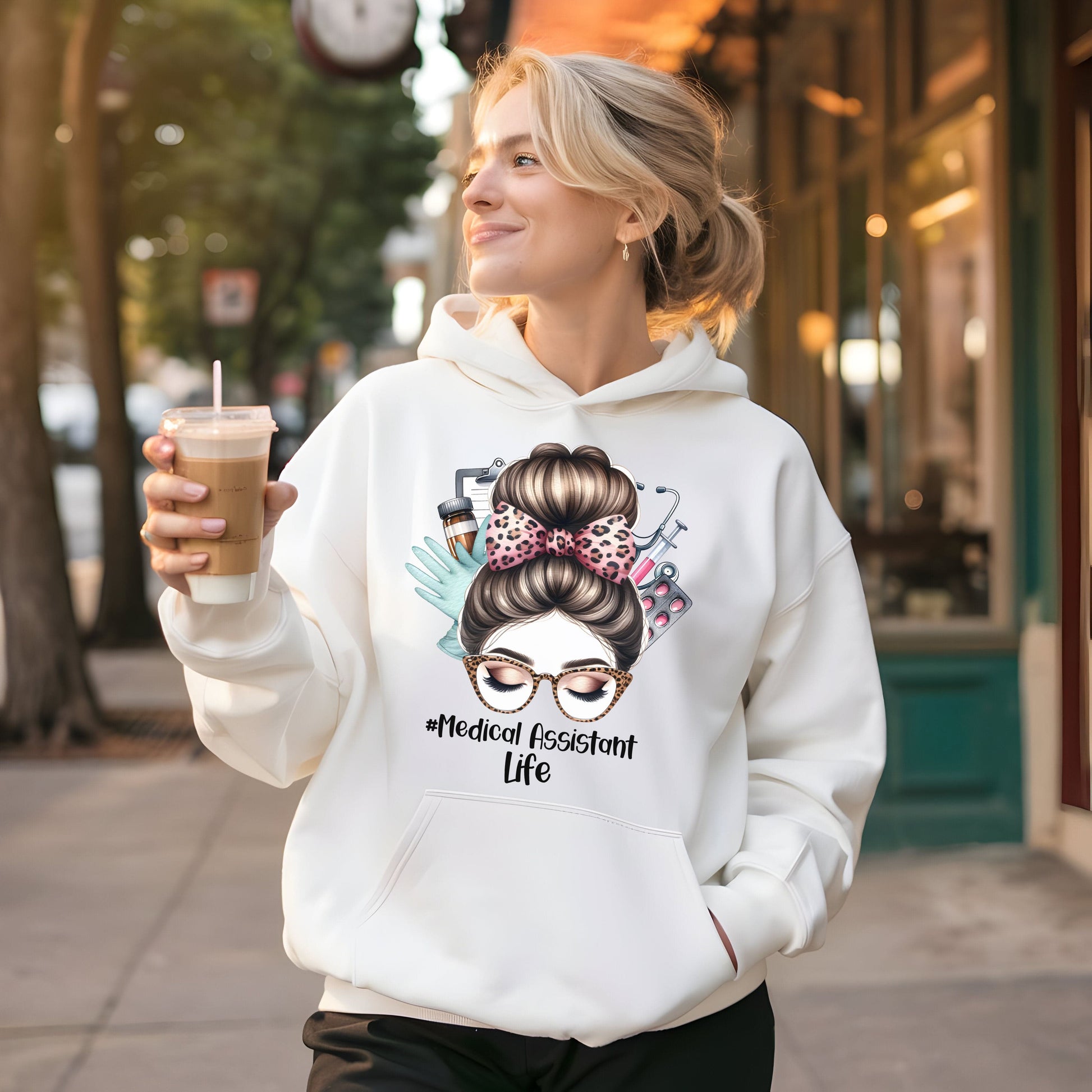 Ink and Charms Designs Hoodie White / S Medical Assistant Life Hoodie
