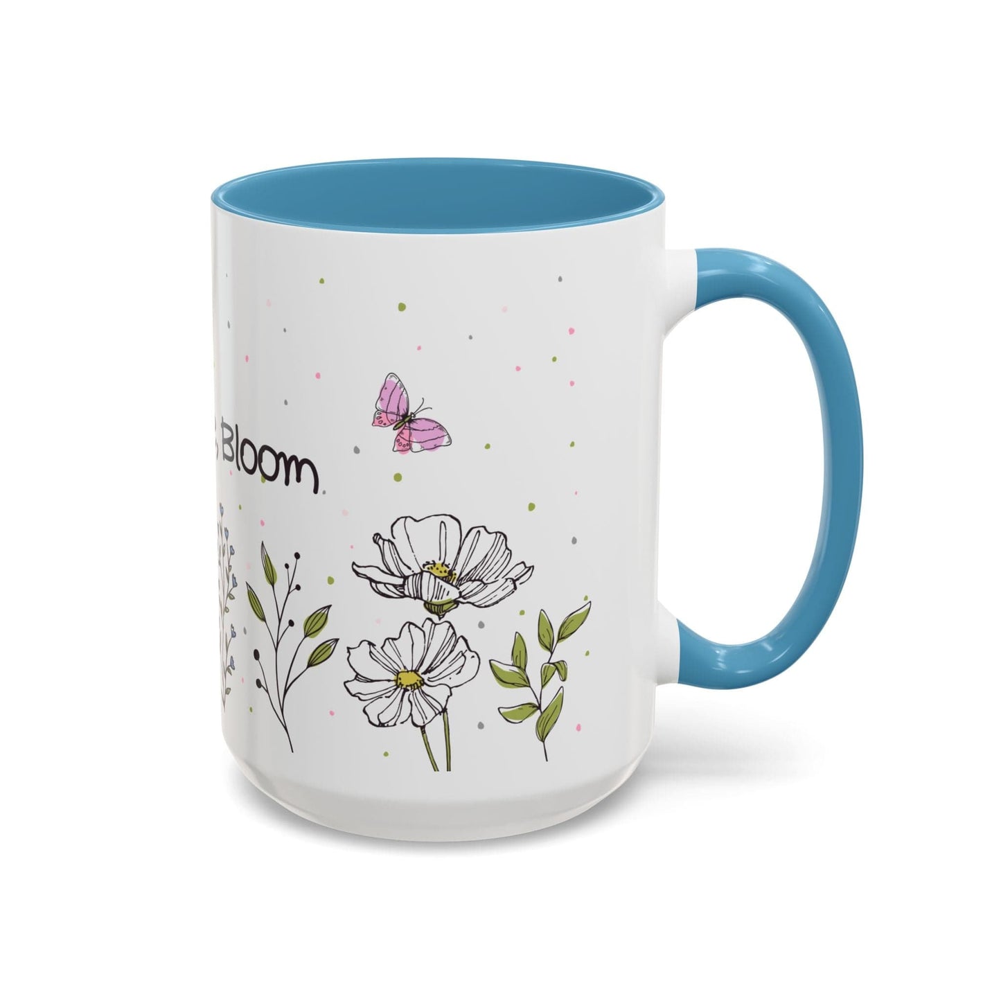 Ink and Charms Designs Mug Mug Sip Smile Bloom Plant Coffee Mug (11, 15oz)