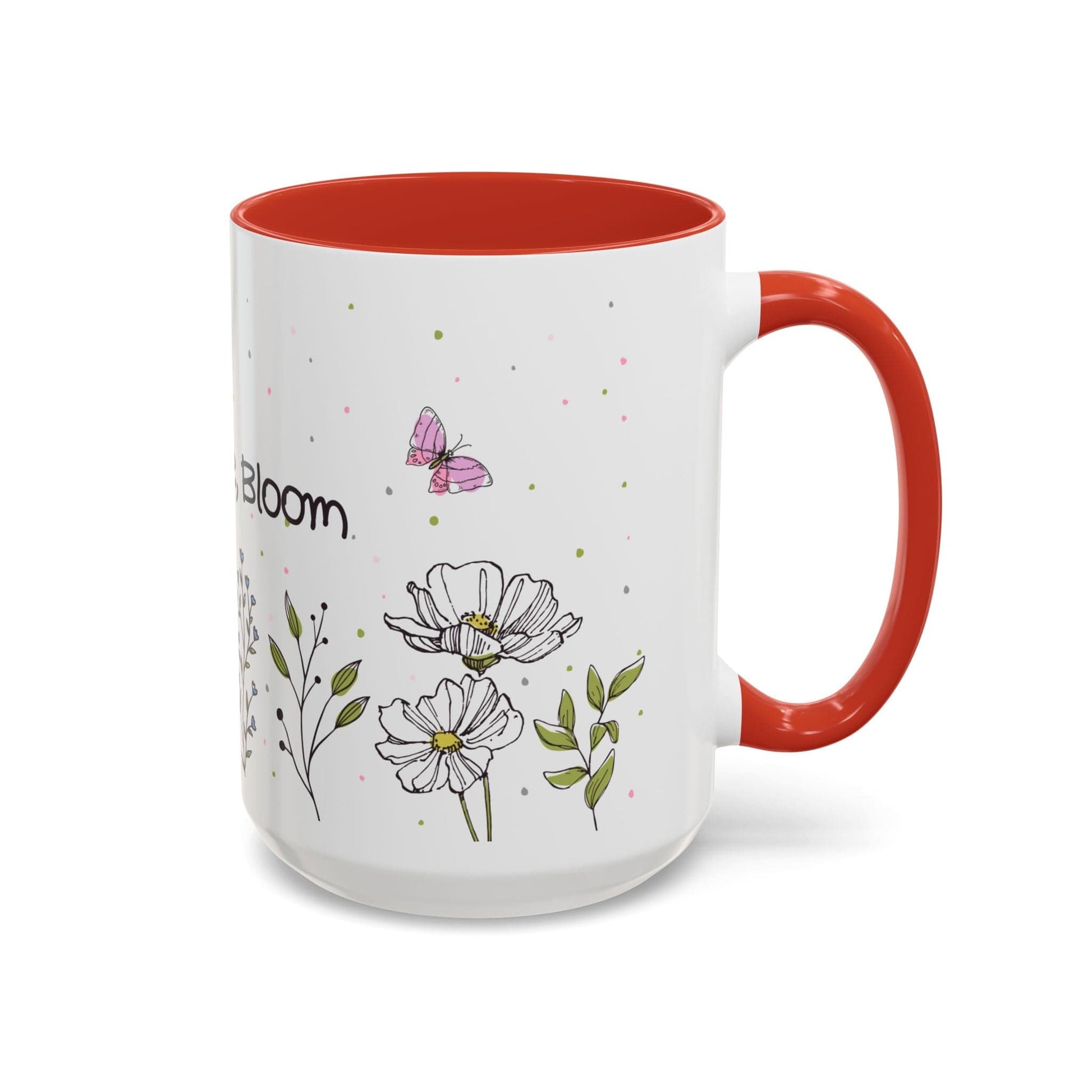 Ink and Charms Designs Mug Mug Sip Smile Bloom Plant Coffee Mug (11, 15oz)