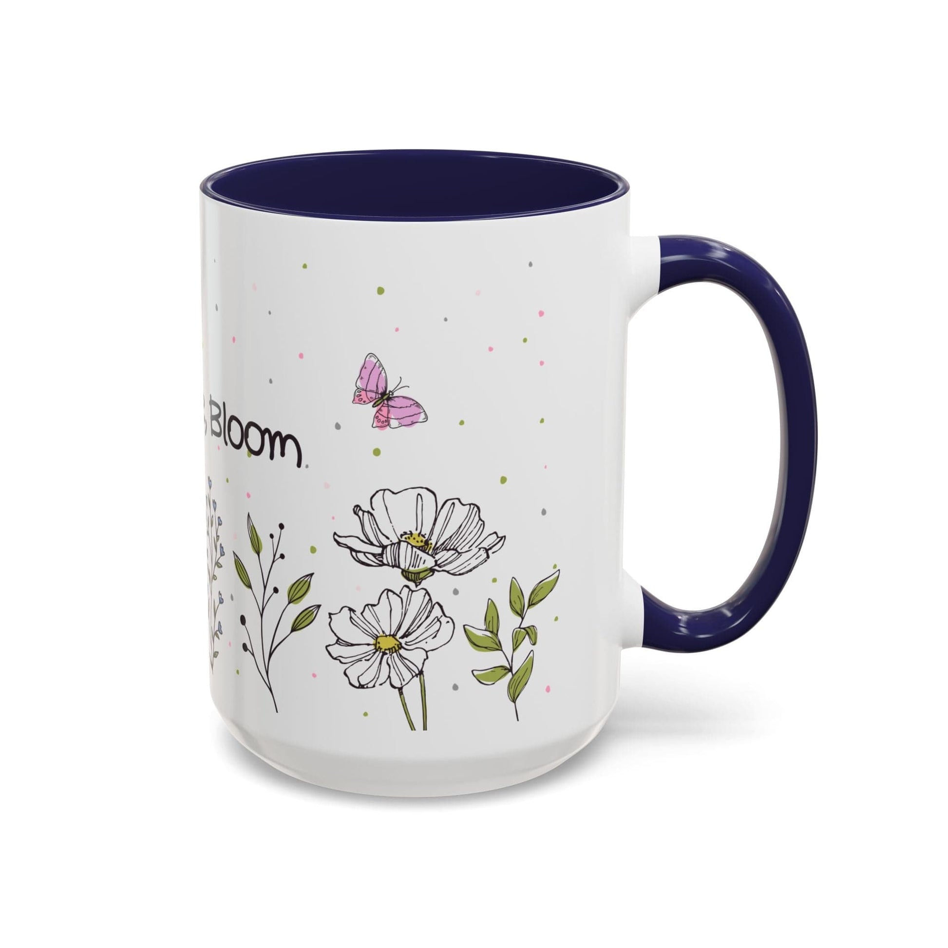 Ink and Charms Designs Mug Mug Sip Smile Bloom Plant Coffee Mug (11, 15oz)