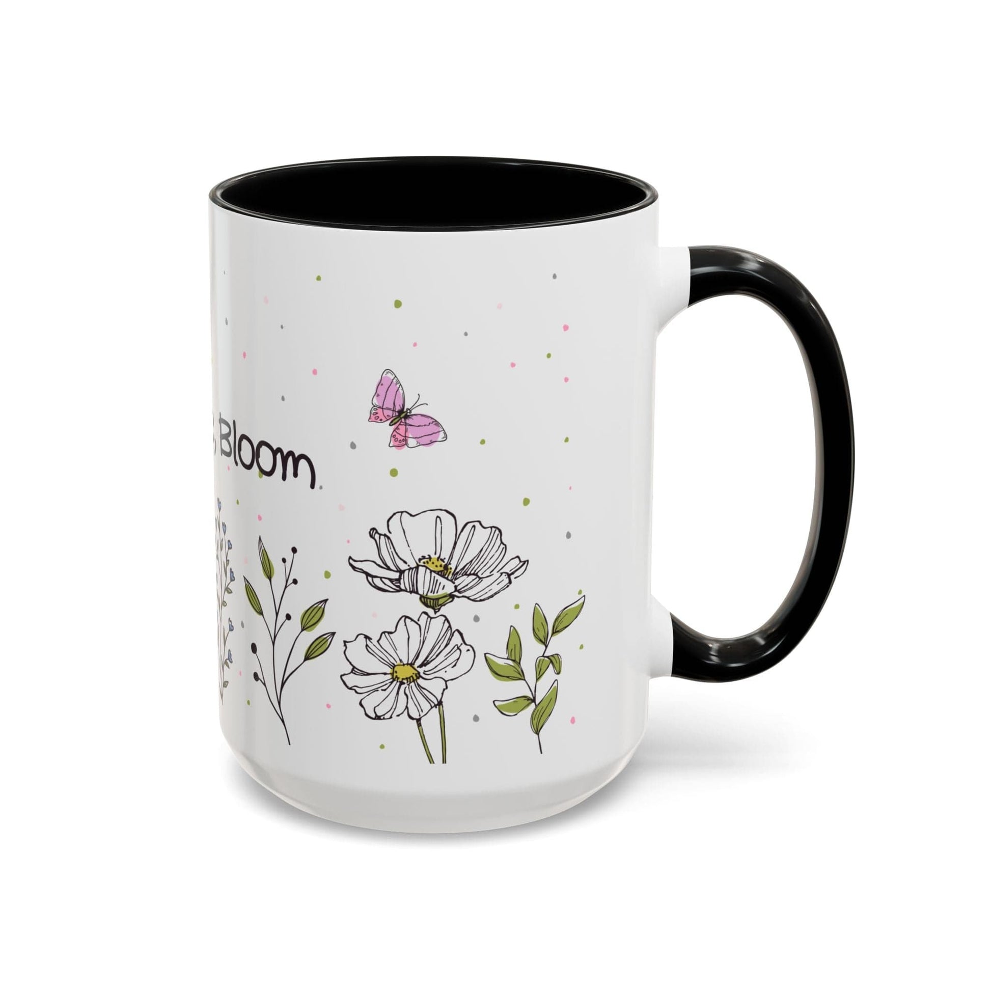 Ink and Charms Designs Mug Mug Sip Smile Bloom Plant Coffee Mug (11, 15oz)
