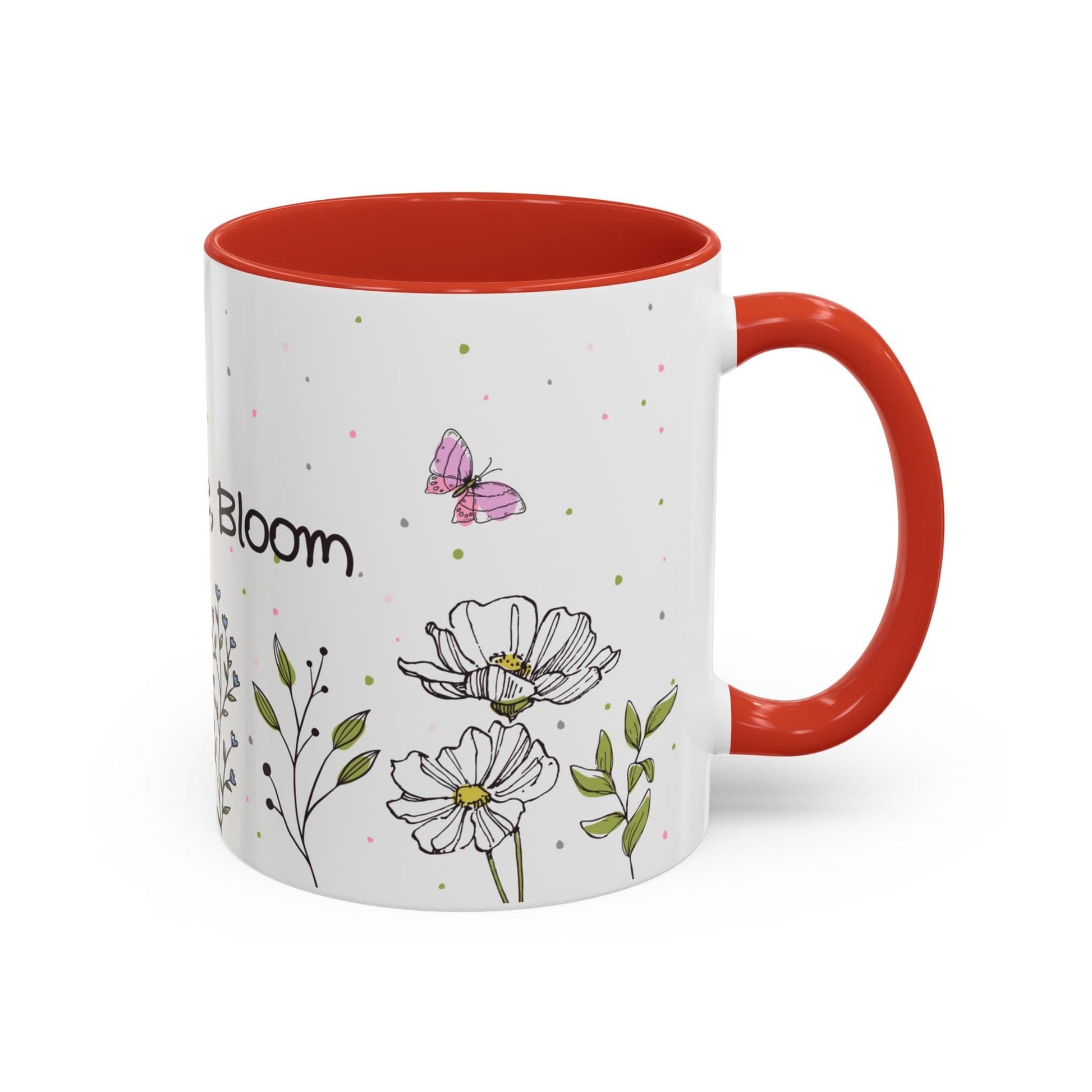 Ink and Charms Designs Mug Mug Sip Smile Bloom Plant Coffee Mug (11, 15oz)