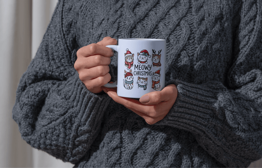 Ink and Charms Designs Mugs 😻🎄 Meow-y Christmas Vibes! 🎄😻-Mug