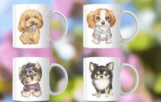 Ink and Charms Designs 🐶🌸 Paws &amp; Petals Perfection! 🌸🐶-Mug