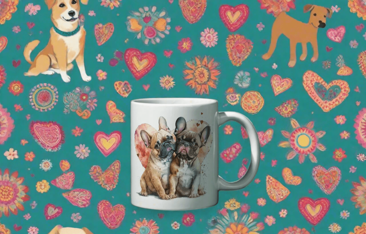 Ink and Charms Designs 🐶🌸 Paws &amp; Petals Perfection! 🌸🐶-Mug