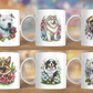 Ink and Charms Designs 🐶🌸 Paws &amp; Petals Perfection! 🌸🐶-Mug