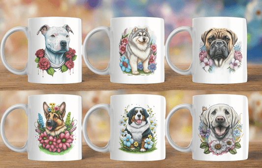 Ink and Charms Designs 🐶🌸 Paws &amp; Petals Perfection! 🌸🐶-Mug