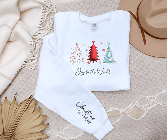 Ink and Charms Designs Sweatshirt Christmas Joy Unisex Sweatshirt with Sleeve Print