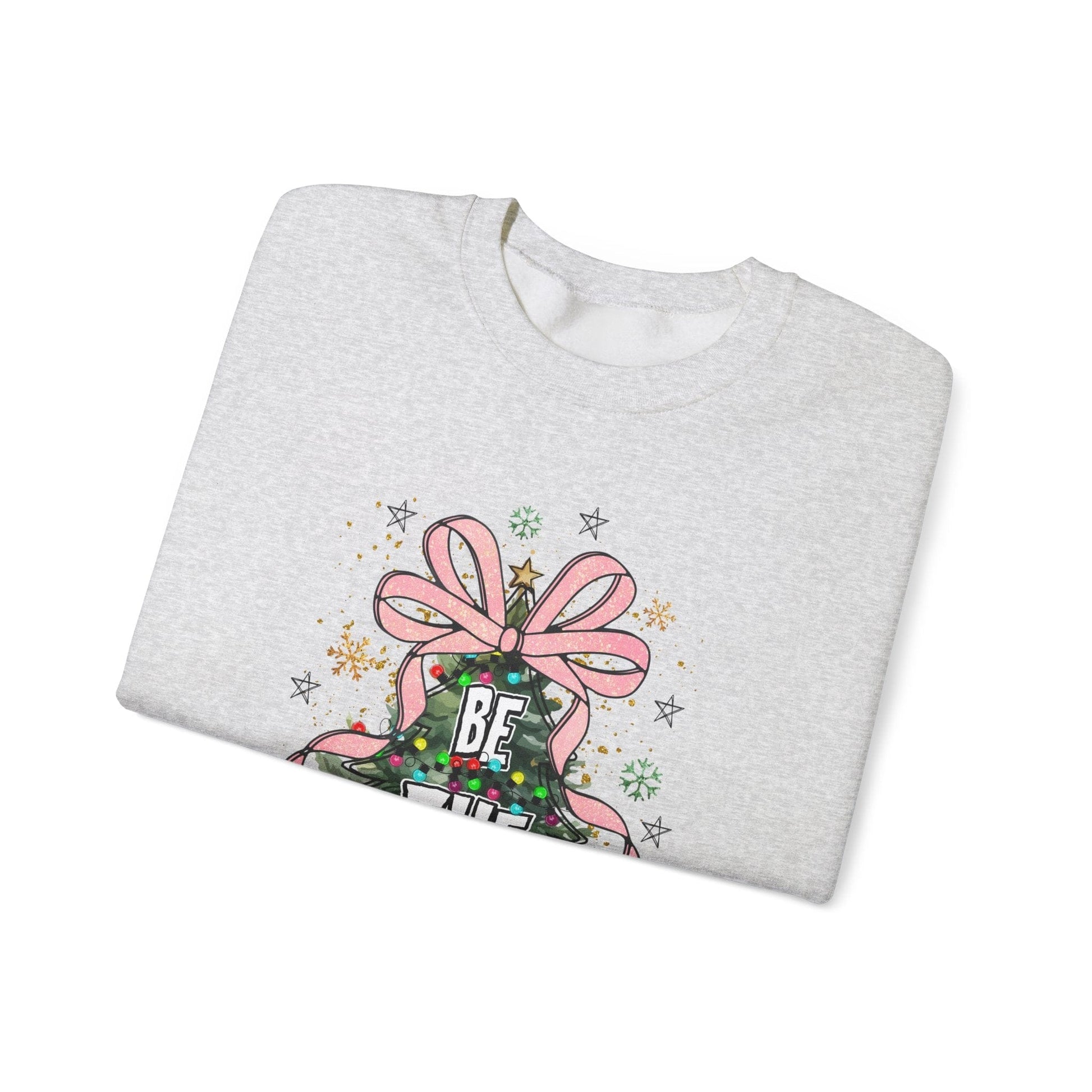 Ink and Charms Designs Sweatshirt Christmas Tree Bow Crewneck Sweatshirt