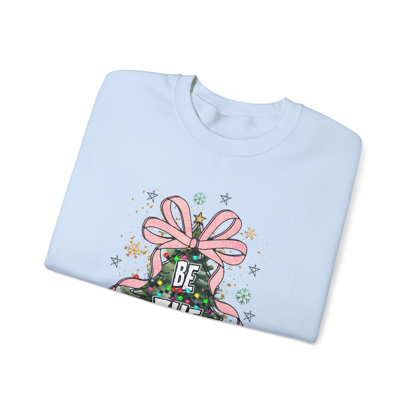 Ink and Charms Designs Sweatshirt Christmas Tree Bow Crewneck Sweatshirt