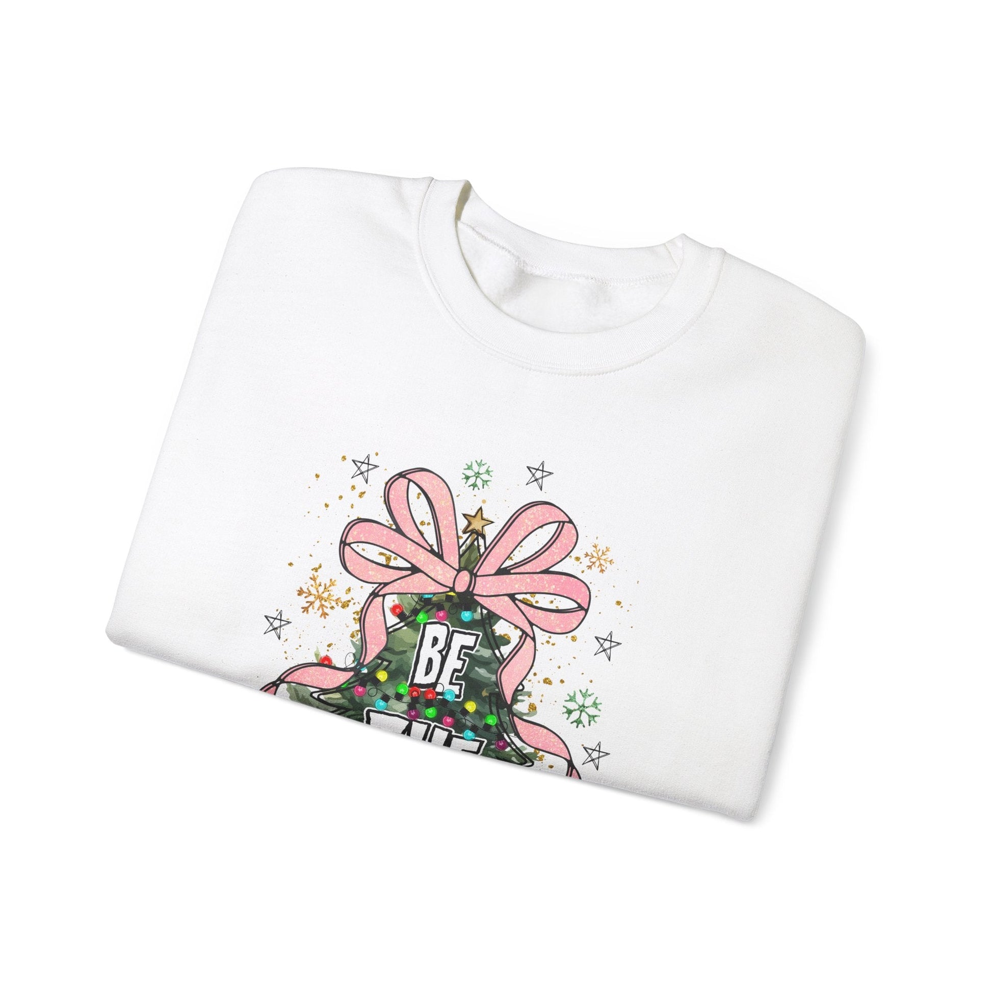 Ink and Charms Designs Sweatshirt Christmas Tree Bow Crewneck Sweatshirt