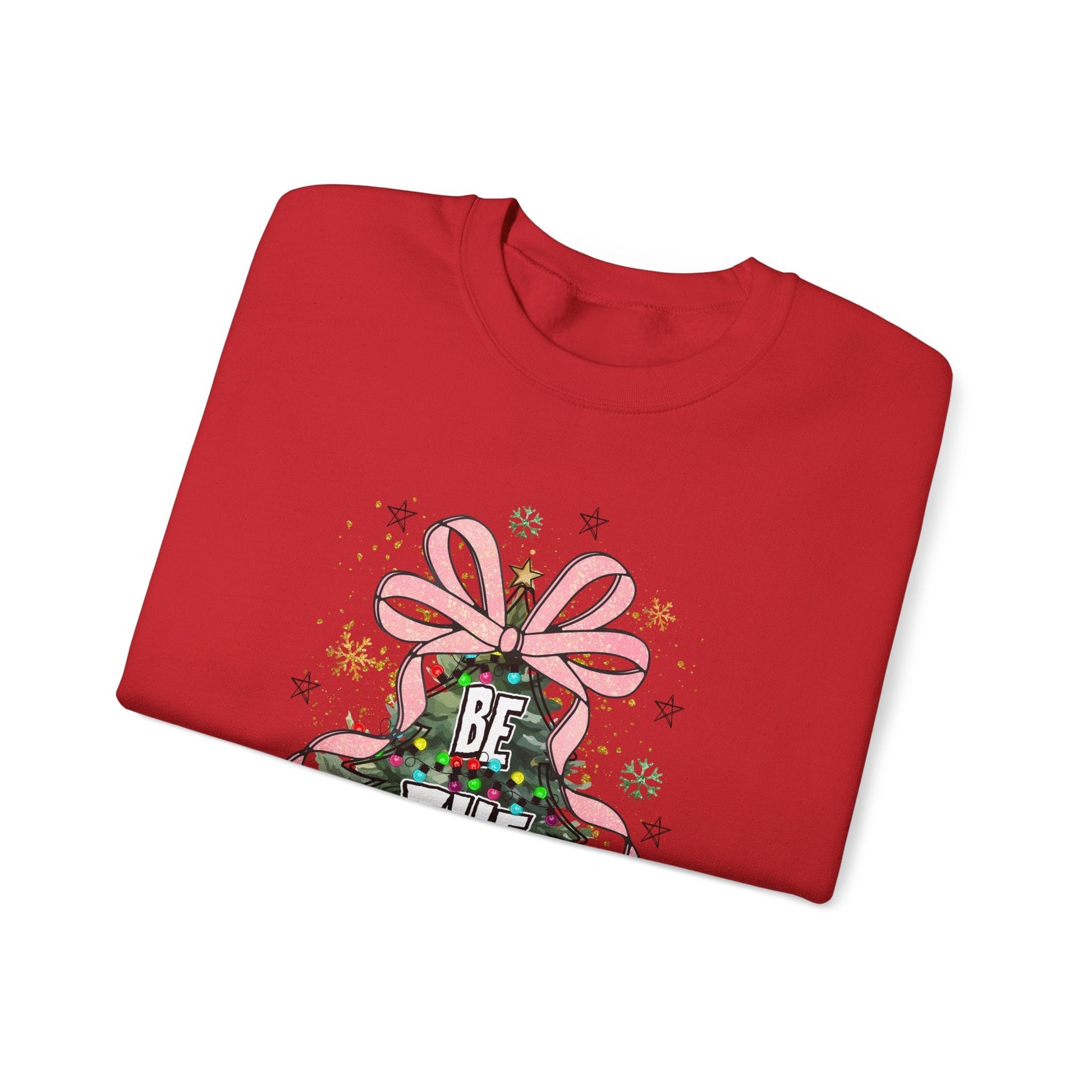 Ink and Charms Designs Sweatshirt Christmas Tree Bow Crewneck Sweatshirt