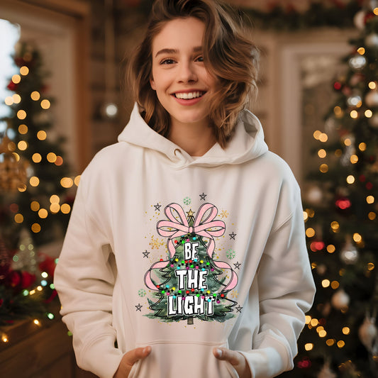 Ink and Charms Designs Sweatshirt Christmas Tree Bow Crewneck Sweatshirt
