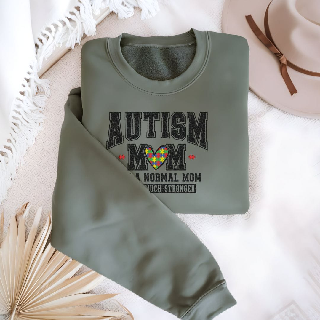 Ink and Charms Designs Sweatshirt Green / S Autisim Mom crew neck