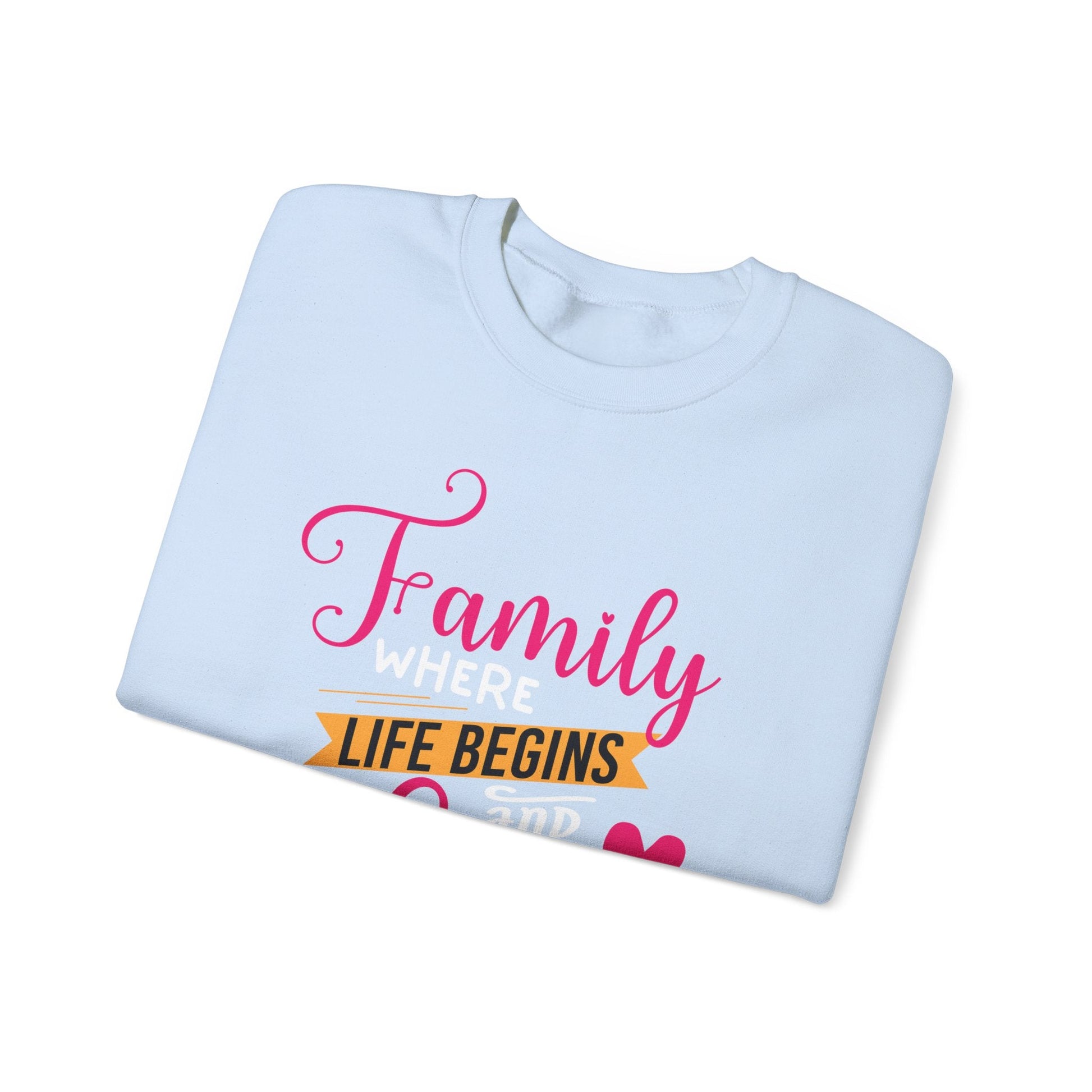 Ink and Charms Designs Sweatshirt Heavy Blend™ Crewneck Sweatshirt  features family love