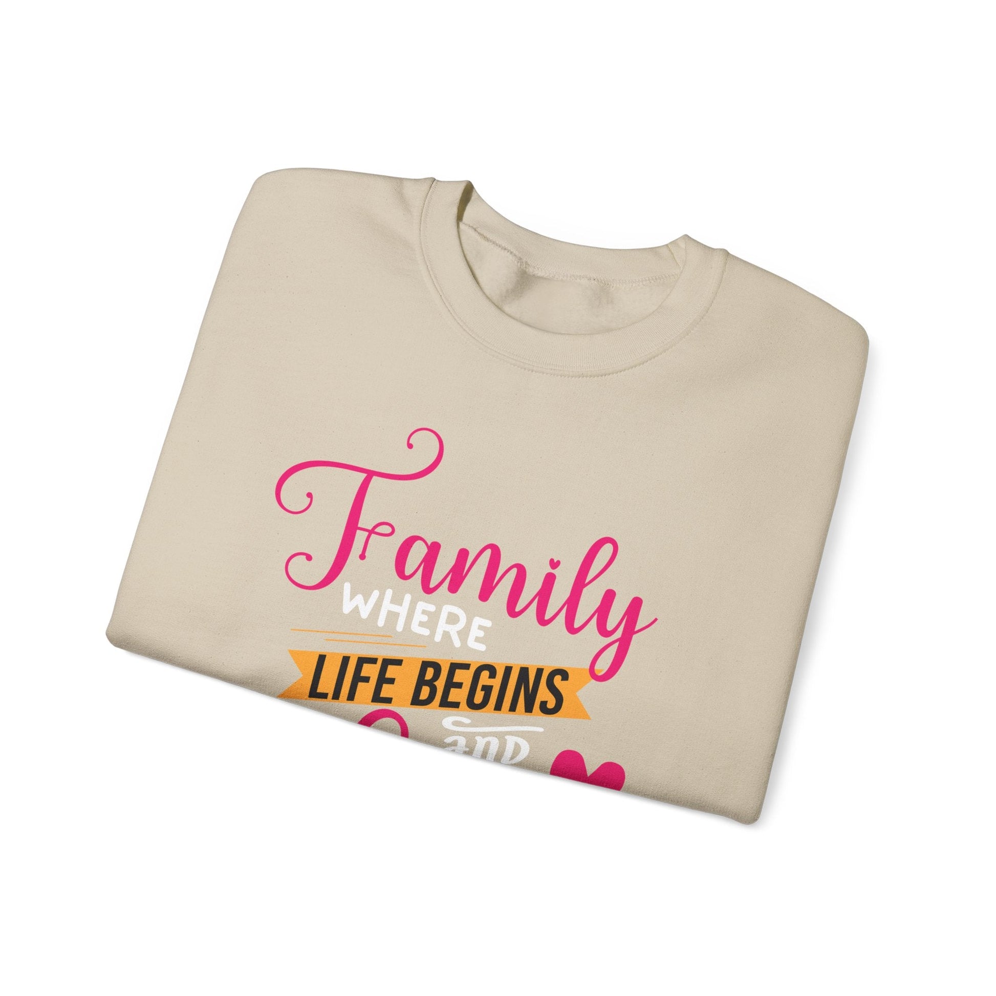 Ink and Charms Designs Sweatshirt Heavy Blend™ Crewneck Sweatshirt  features family love