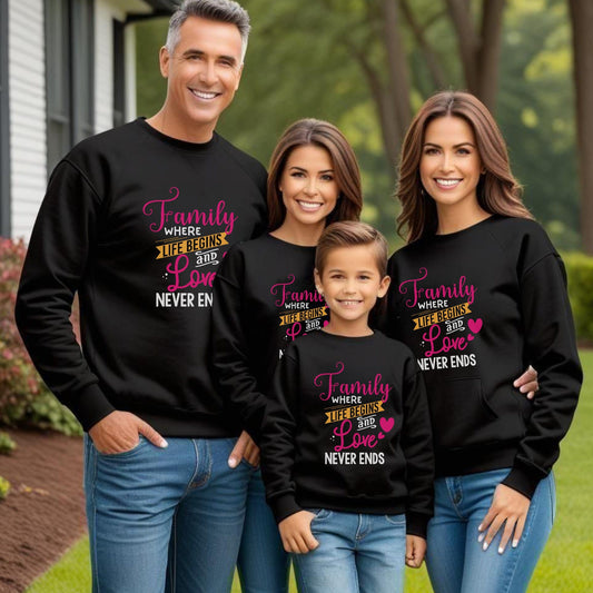 Ink and Charms Designs Sweatshirt Heavy Blend™ Crewneck Sweatshirt  features family love