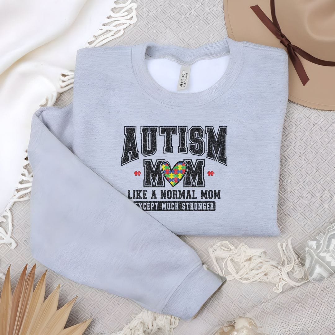 Ink and Charms Designs Sweatshirt Light Grey / s Autisim Mom crew neck