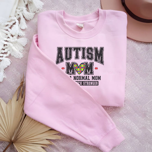 Ink and Charms Designs Sweatshirt Light Pink / S Autisim Mom crew neck