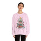 Ink and Charms Designs Sweatshirt Personalized Teacher Christmas Crewneck Sweatshirt - Christmas Tree and Pencils Design