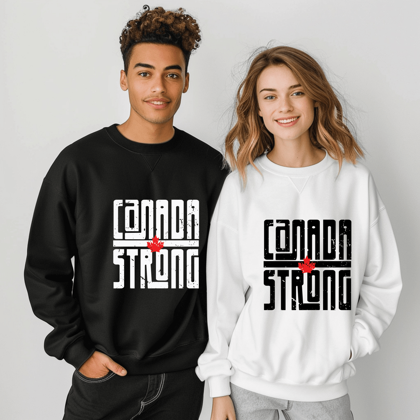 Ink and Charms Designs Sweatshirt Proudly Canadian Collection: CANADA STRONG - Wear Your Unwavering Support!