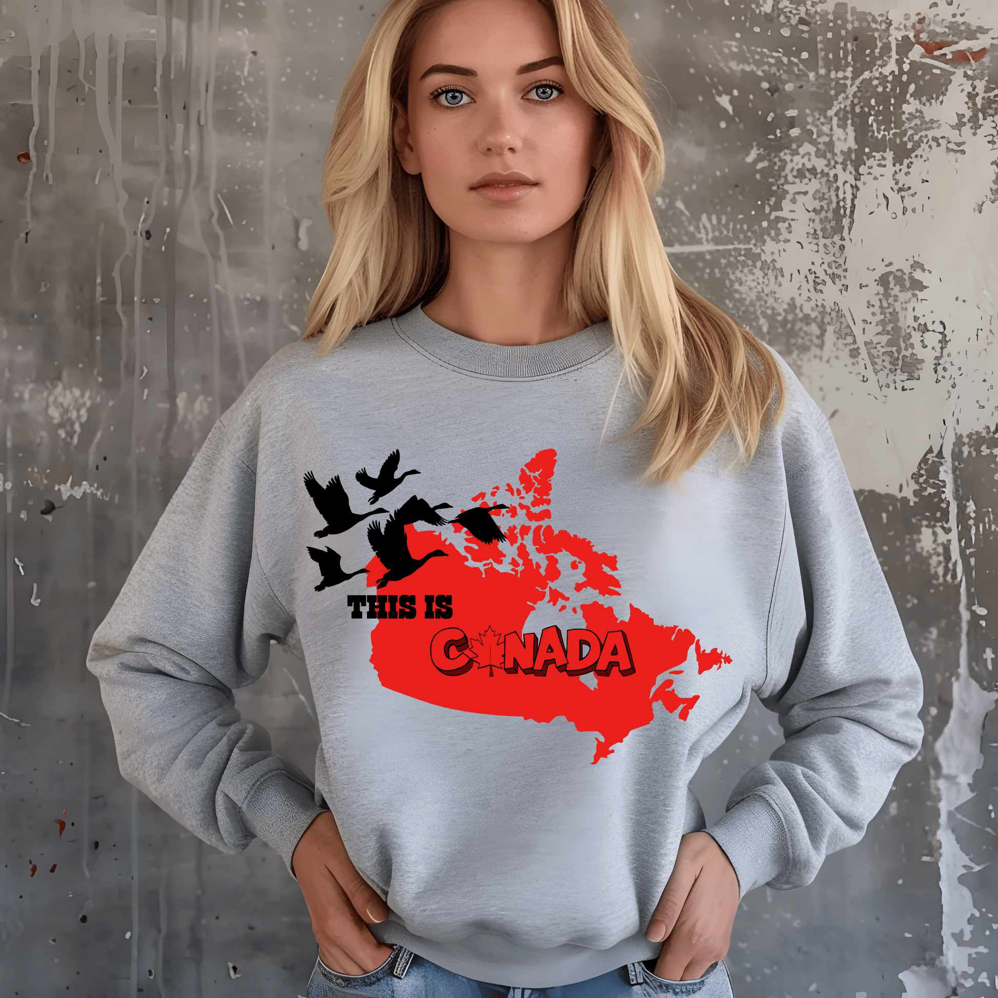 Ink and Charms Designs Sweatshirt Proudly Canadian Collection: Mapping Our Spirit