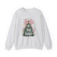 Ink and Charms Designs Sweatshirt S / Ash Christmas Tree Bow Crewneck Sweatshirt