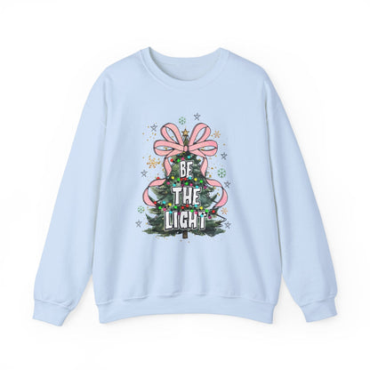 Ink and Charms Designs Sweatshirt S / Light Blue Christmas Tree Bow Crewneck Sweatshirt
