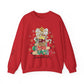 Ink and Charms Designs Sweatshirt S / Red Teacher Christmas Crewneck Sweatshirt - Christmas Tree and Pencils Design