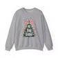 Ink and Charms Designs Sweatshirt S / Sport Grey Christmas Tree Bow Crewneck Sweatshirt