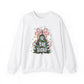 Ink and Charms Designs Sweatshirt S / White Christmas Tree Bow Crewneck Sweatshirt