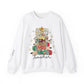 Ink and Charms Designs Sweatshirt Teacher Christmas Crewneck Sweatshirt - Christmas Tree and Pencils Design