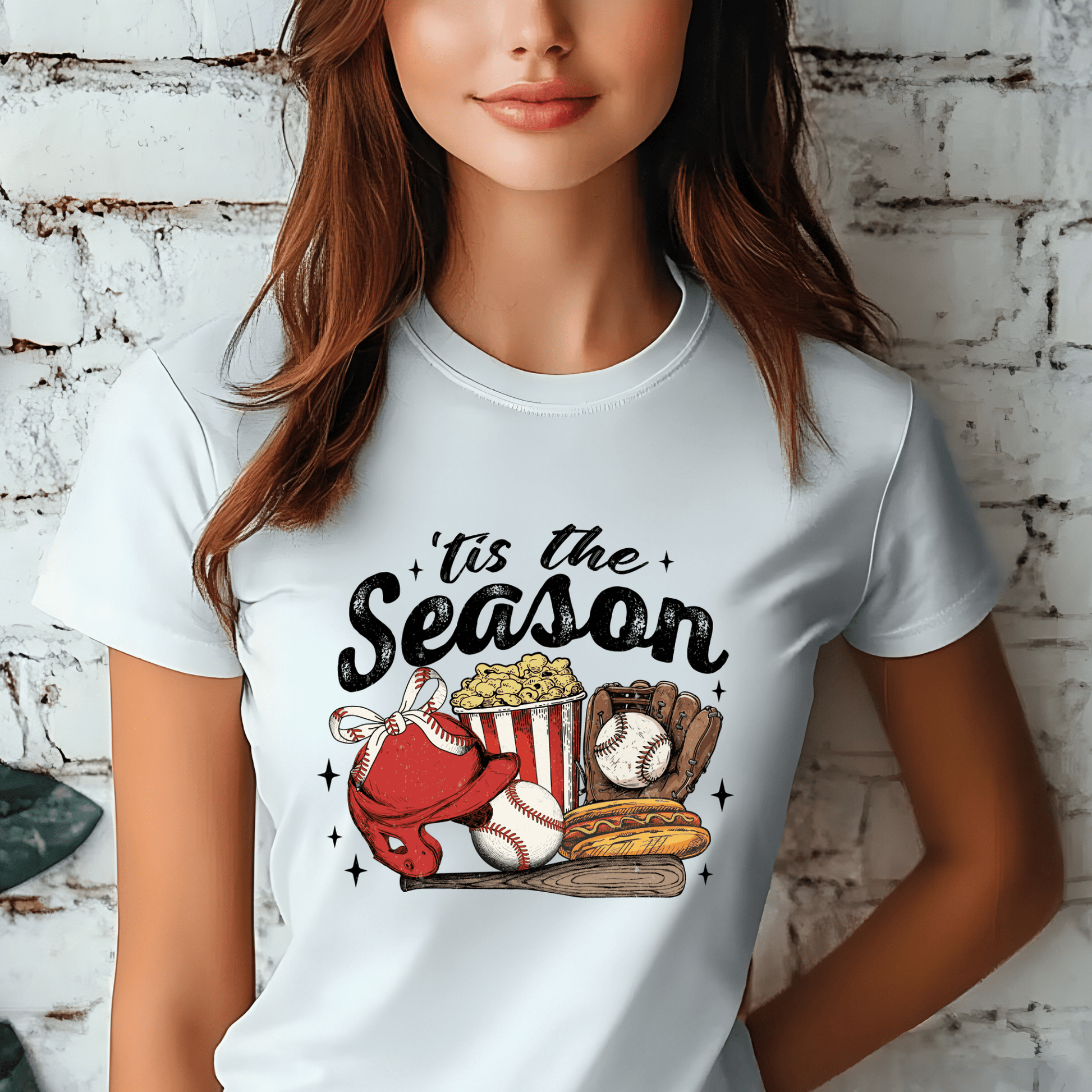 Ink and Charms Designs T-Shirt Baseball Season Hoodie - Game Day Snacks & Sports Design