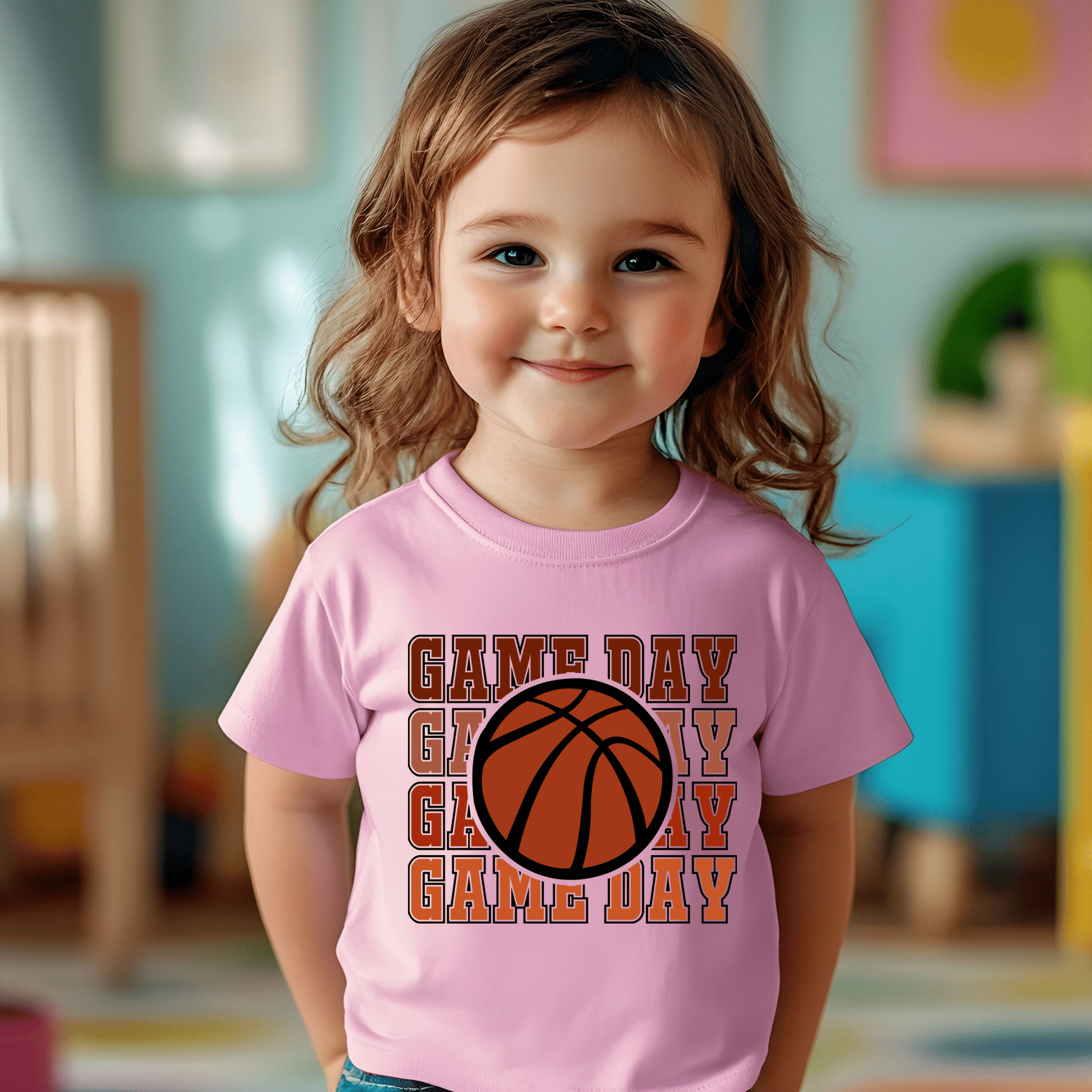 Ink and Charms Designs T-Shirt Basketball Game Day Hoodie - Bold Minimalist Player & Fan Apparel