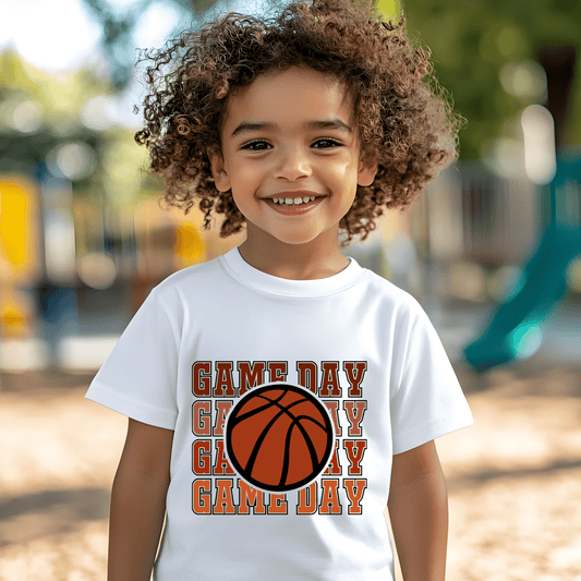 Ink and Charms Designs T-Shirt Basketball Game Day Hoodie - Bold Minimalist Player & Fan Apparel
