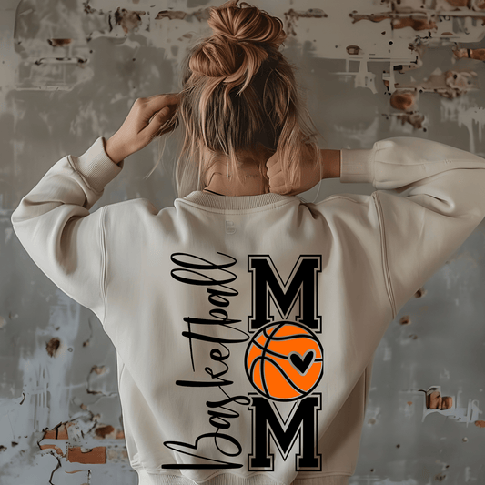 Ink and Charms Designs T-Shirt Basketball Mom Tee - Front & Back Player Support Design