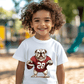 Ink and Charms Designs T-Shirt Bulldog Football T-shirt- Playful Dog & Game Day Design