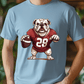 Ink and Charms Designs T-Shirt Bulldog Football T-shirt- Playful Dog & Game Day Design